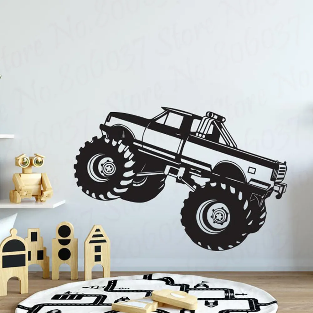 Фото Monster Truck Wall Decal Sticker Decor Boy Room Bedroom Auto Playroom Vinyl Home WL1149 Дом и сад Monster Truck Wall Decal Sticker Decor Boy Room Bedroom Auto Playroom Vinyl Home WL1149 Дом и сад