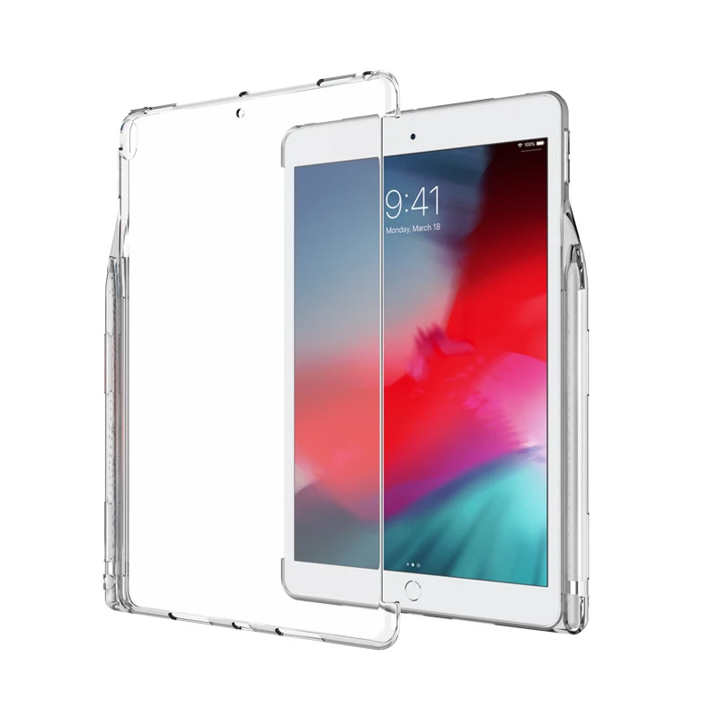 Прозрачный чехол для iPad Air 3 TPU силиконовый с держателем карандашей Pro 10 5 совместим