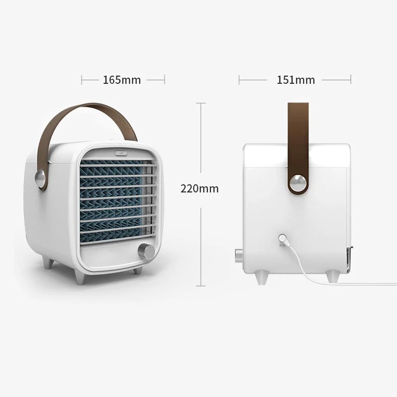 

Mini Air Conditioner Portable Bladeless Cooling Fan USB Desktop Fan Air Cooler with Night Light for Home Office H-best