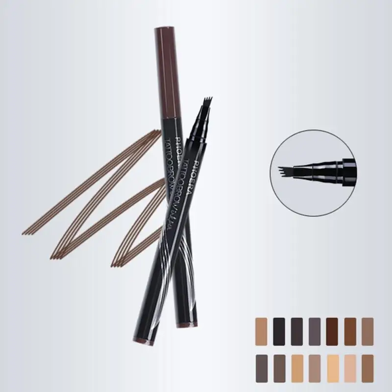 Карандаш для бровей 4 в 1 Водостойкий карандаш рисования стойкая цветная ручка