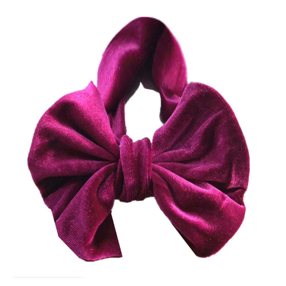 Бархатная повязка на голову с бантом Мягкая для девочек аксессуары