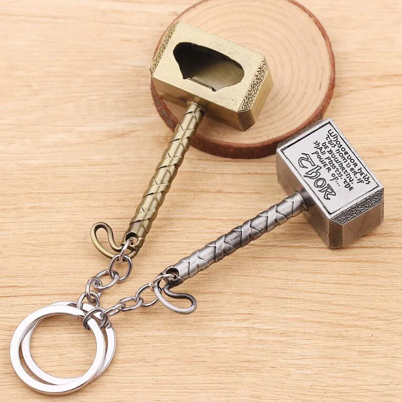 10 шт./лот мужские модные ювелирные изделия Брелки Мстители Тор молоток с