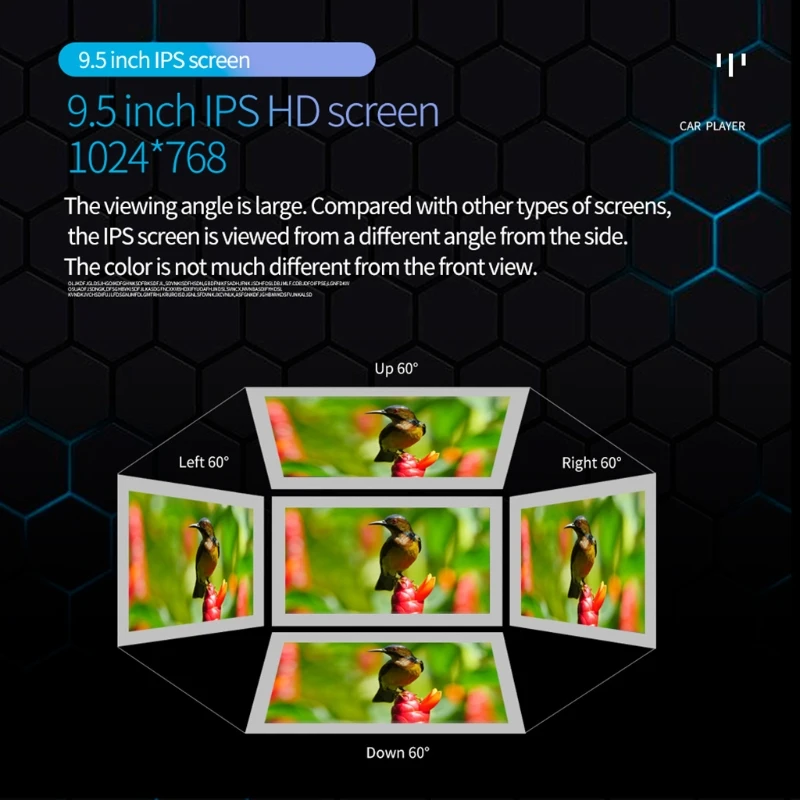 

U90C Car Multimedia Player Double Din Calling 9.5" LCD Touchscreen Monitor MP5 FM Radio Receiver Carplay Backup Camera