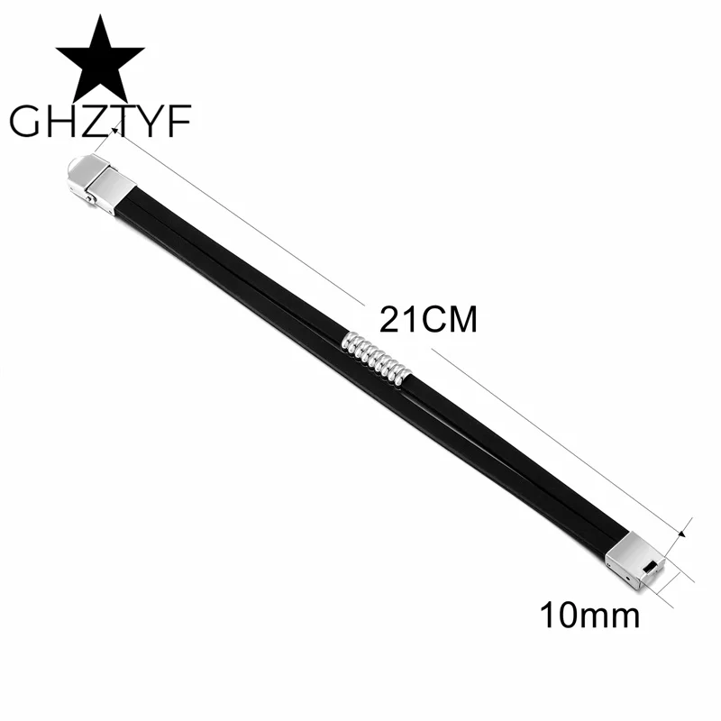 Двойной браслет из нержавеющей стали аксессуары двухслойные силиконовые