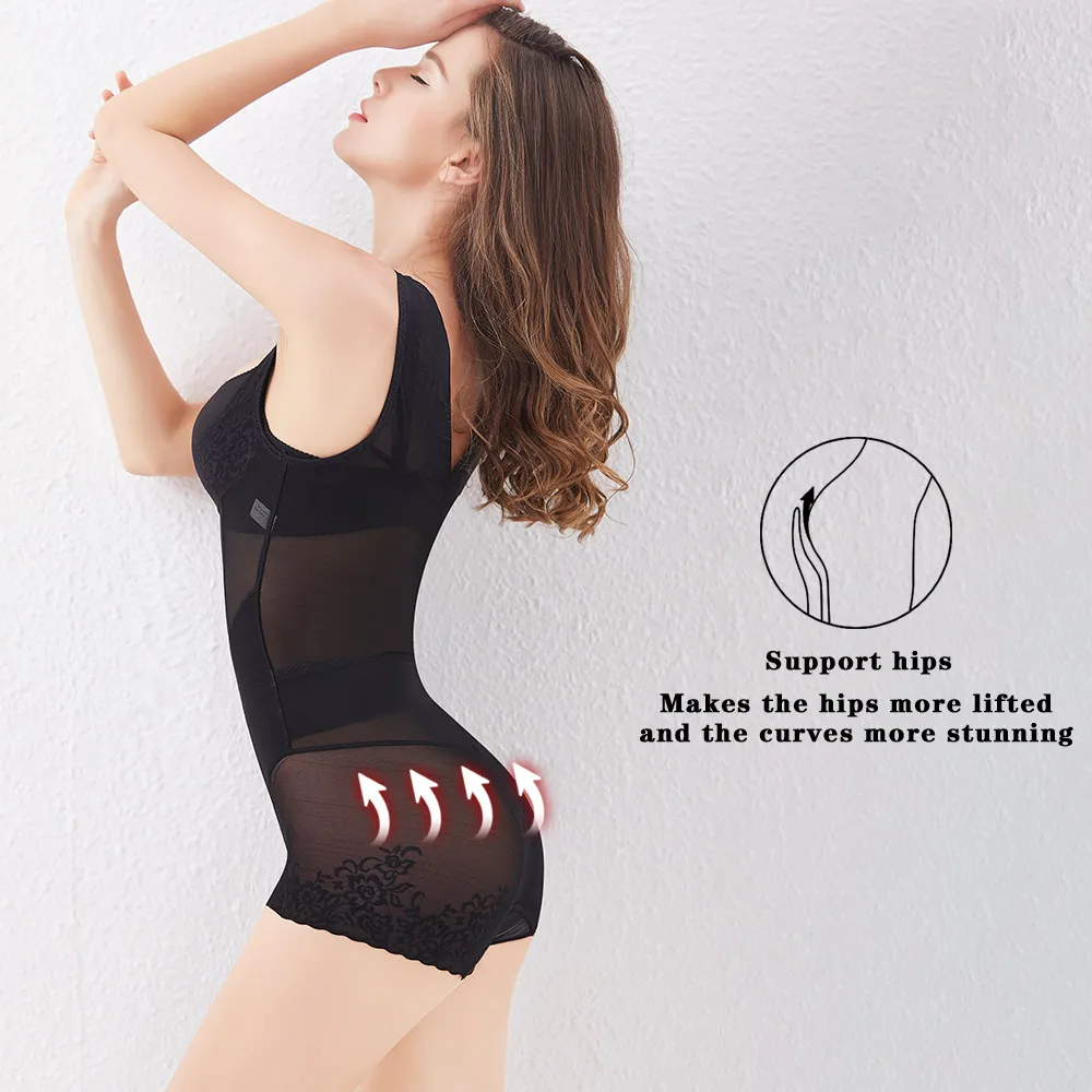 Рубашка с открытой грудью Body Shaper Для женщин животик Управление Корректирующее