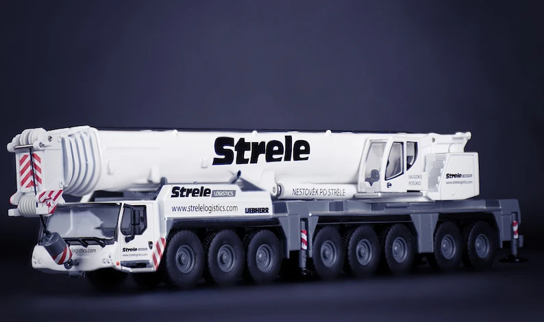 

Collectible Toy Gift IMC 1:87 Scale Lieb herr LTM 1450-8.1 Strele Logistics Mobile Crane Engineering Machinery Diecast Toy Model