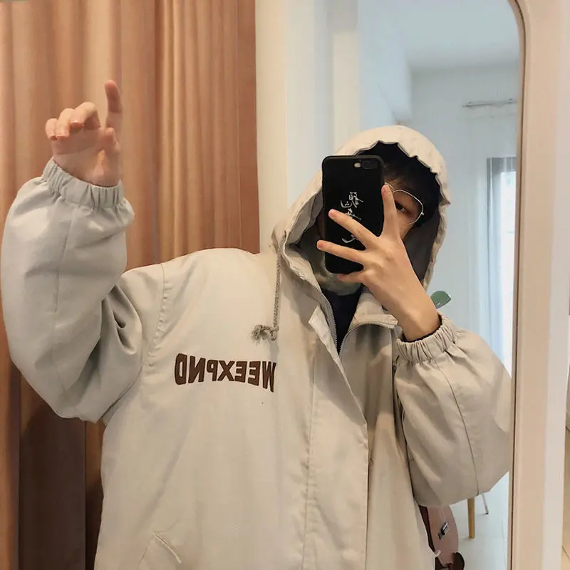 

Spring and autumn youth Hong Kong style jacket jacket boys' trend loose Harajuku Baseball Jacket men's coat