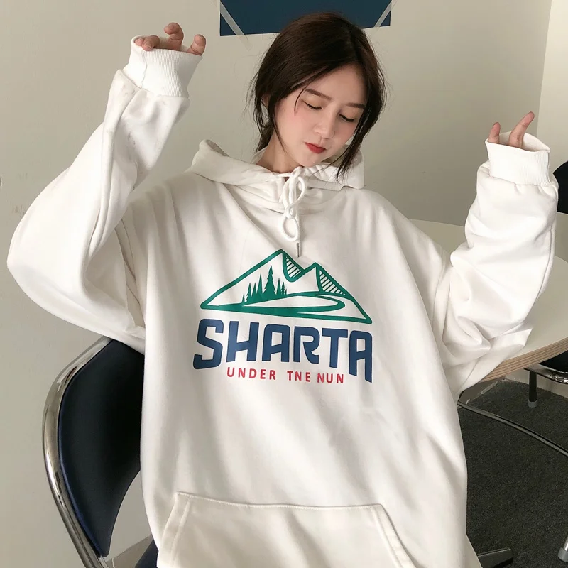

Hooded Sweater Women's Long Sleeve Loose