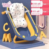 infant shining baby bath tub folding bathtub with bath mat for baby shower newborn 0 6 years large size baby shower baby tubs