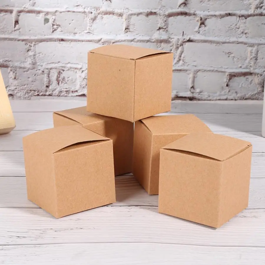 50PCS Kraft Paper Box Folding Retro Gift Boxes Craft Carton Set for Christmas / Wedding Party | Дом и сад