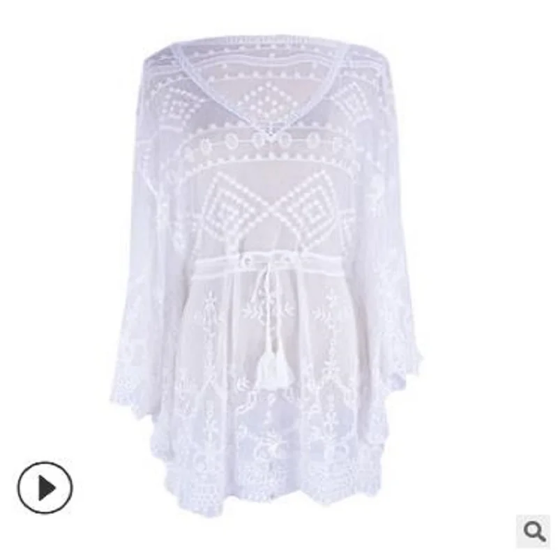 

Lace Beach Cover Up Beach Dress Beach Summer Dress See-Through Sexy Beach Wear Sexy Beach Wear