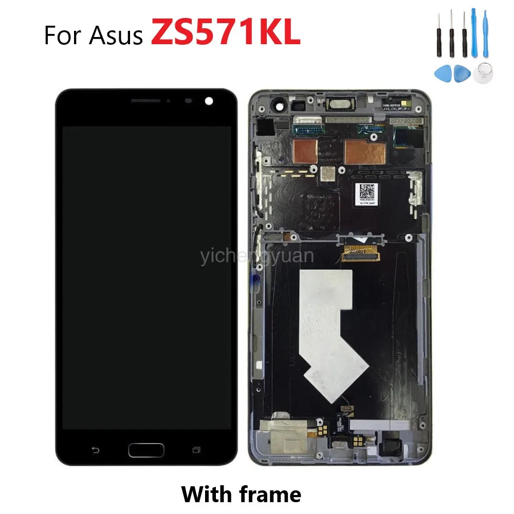 

Оригинальный ЖК-дисплей 5,7 ''для ASUS ZS571KL 1440x2560 Для Zenfone AR, ЖК-дисплей в сборе, запасные части с рамкой