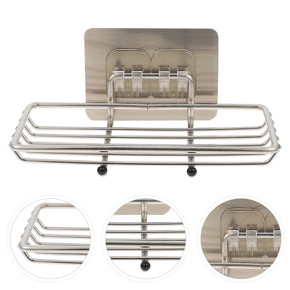 

2pcs Wall Mounted Soap Rack Bathroom Soap Storage Shelf Kitchen Punch Free Rack