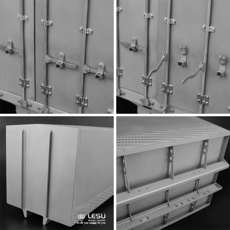 1/14 г. LESU металлический контейнер ведро для радиоуправляемого трактора TAMIYA