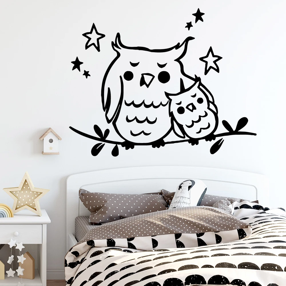 Наклейки на стену в европейском стиле с изображением совы современная модная
