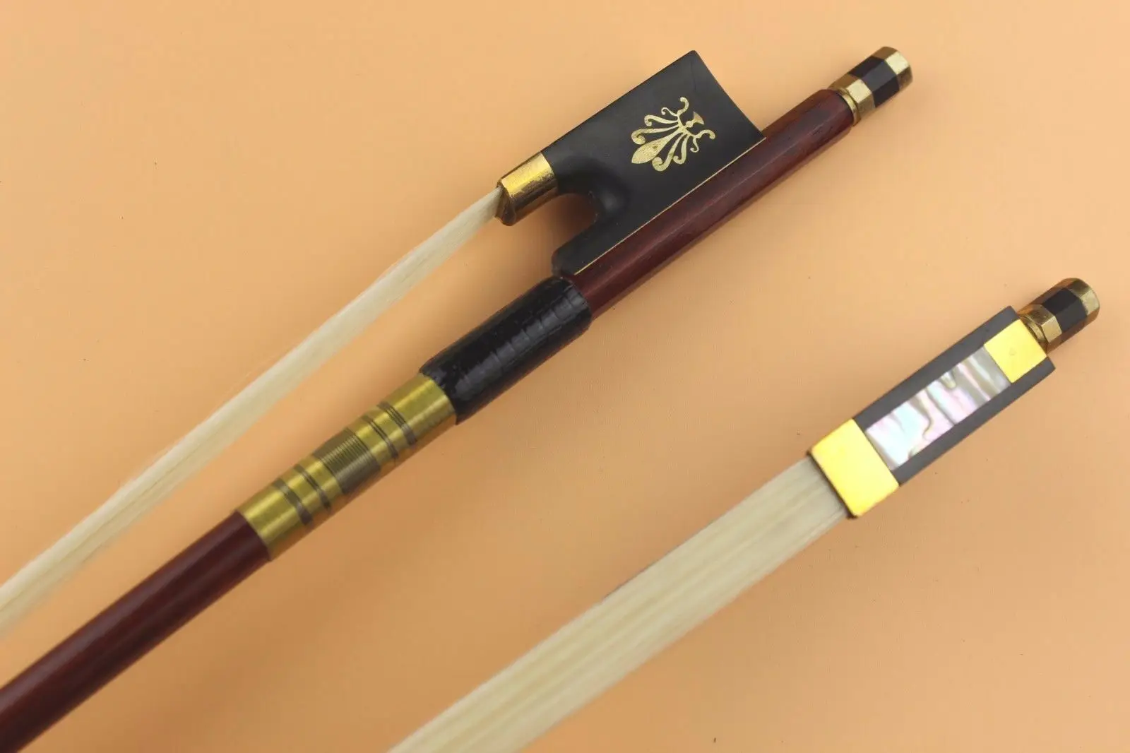 

Новый PRO Brazilwood 4/4 полноразмерный лук для скрипки черное дерево лягушка инкрустированная медным цветком
