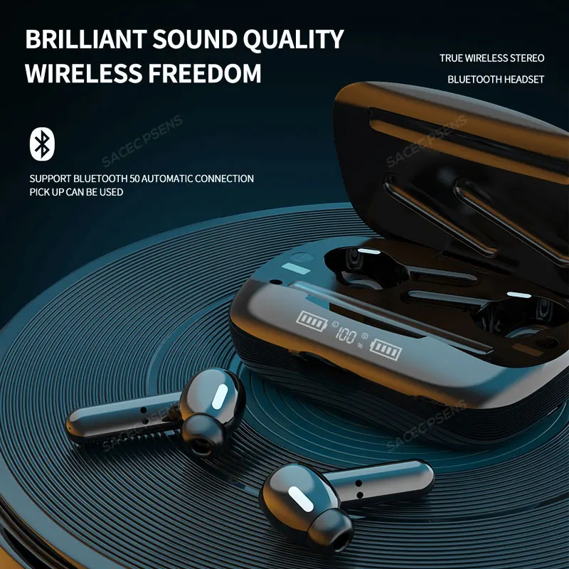 

TWS-наушники Bluetooth 5,0, водостойкие, с сенсорным управлением