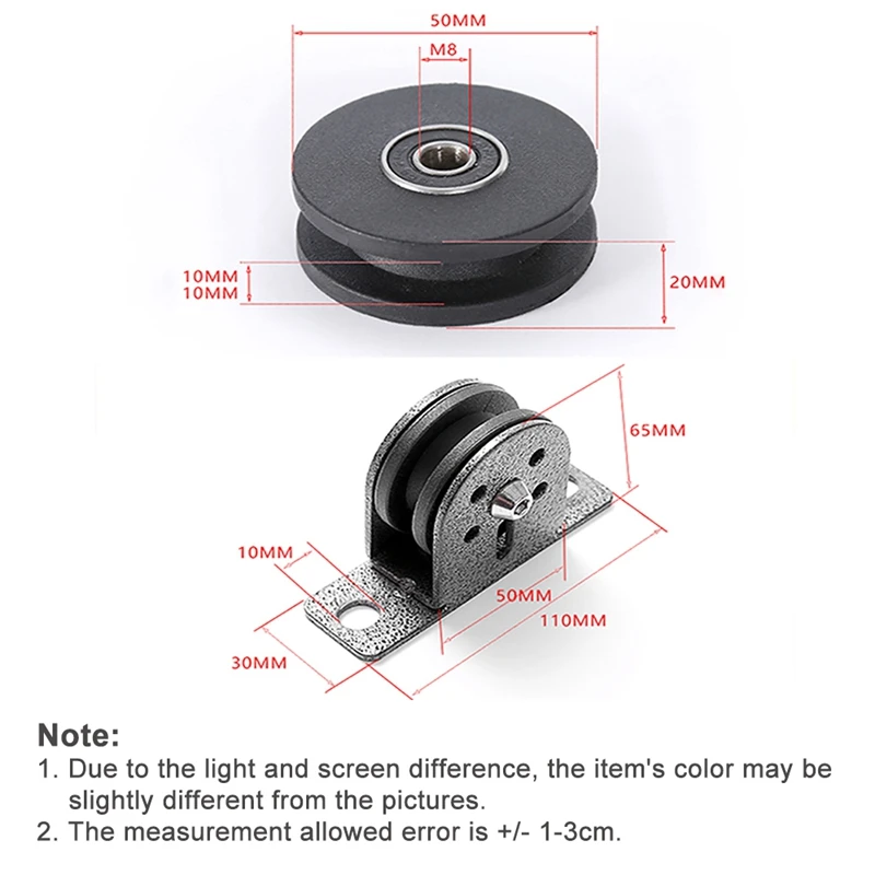 Беззвучное колесо глубокий u-канавки колеса подшипника трос шкив тренажерный зал