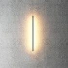 Современная Настенная светодиодная Подвесная лампа для гостиной и телевизора, минималистичный декоративный светильник в полоску, s, спальня, прикроватный подвесной светильник