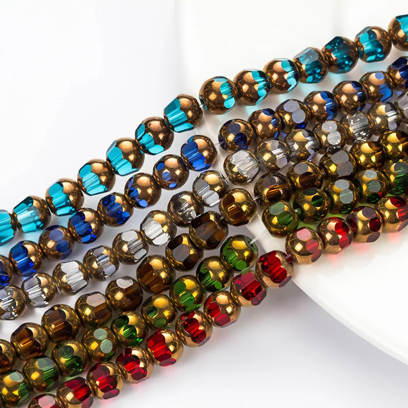 8mm Rondelle Austria faceted ceramics Crystal Glass Beads Loose Spacer Round DIY Jewelry Making For Bracelet | Украшения и