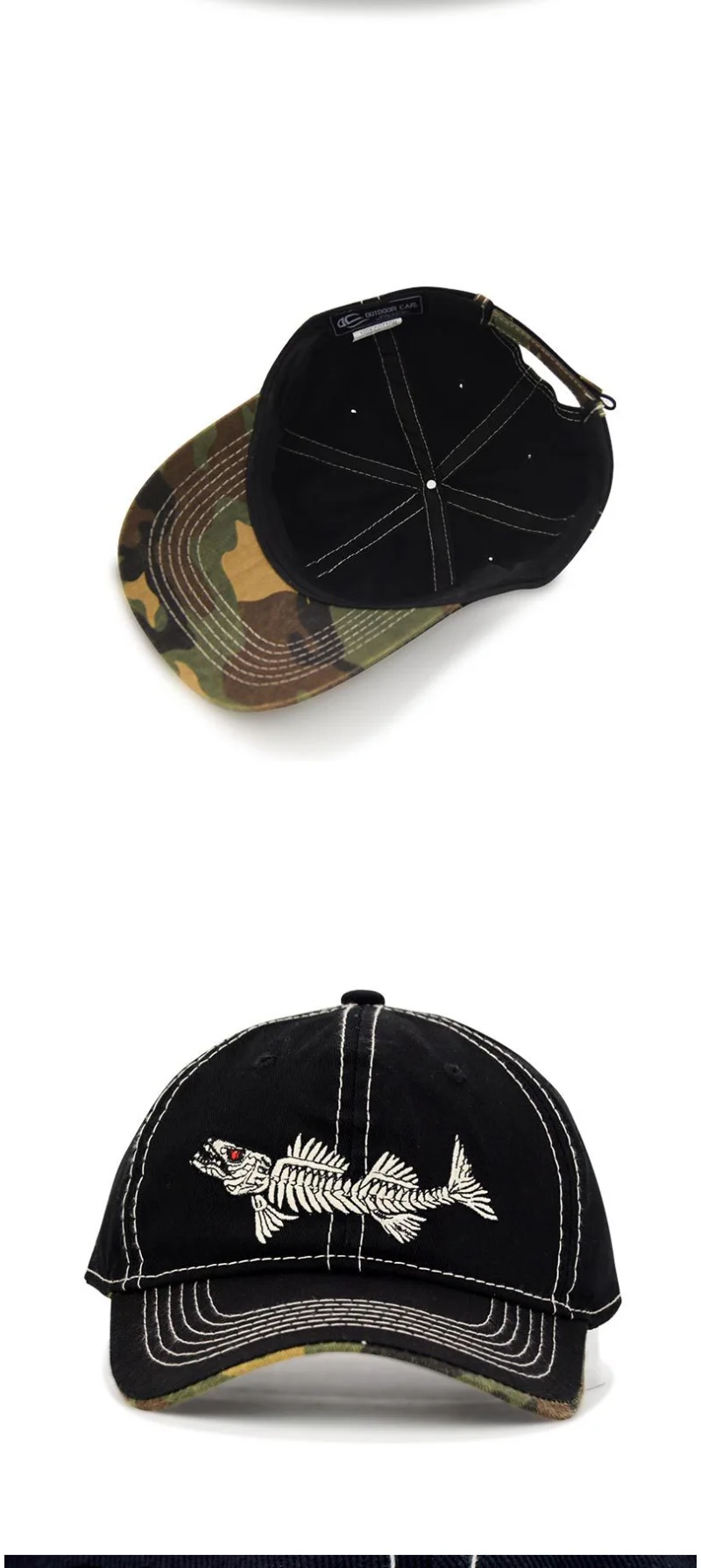 Рыбья кость Для Мужчин's Бейсбол Кепки Для женщин Snapback Рыбацкая шляпа c вышивкой, для отца пижамный комплект с рисунком «человека Кепка-тракер в армейском стиле летние Фишер бренд Для мужчин Кепки