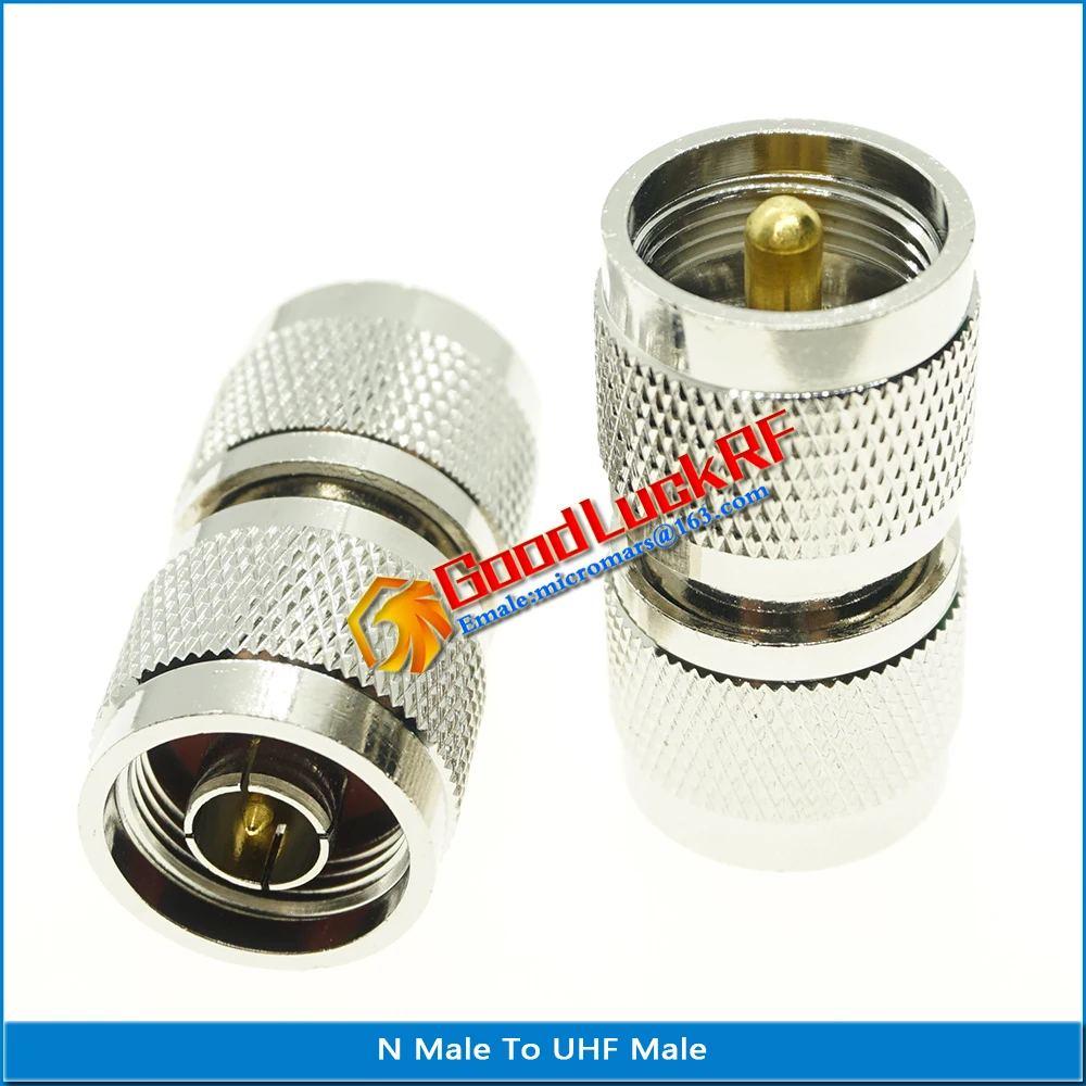

1X Pcs PL259 SO239 UHF Male To N Male Plug N to UHF Nickel Plated Brass Straight RF Connector Coaxial Adapters