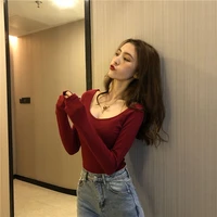 t shirt sexy backless hollow bottomed shirt long sleeve t shirt slim fit slim top fashion women clothing womens tops and blouses
