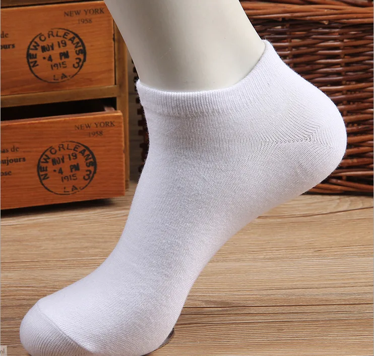 Мужские носки без показа повседневные черные низкие хлопковые тонкие дышащие