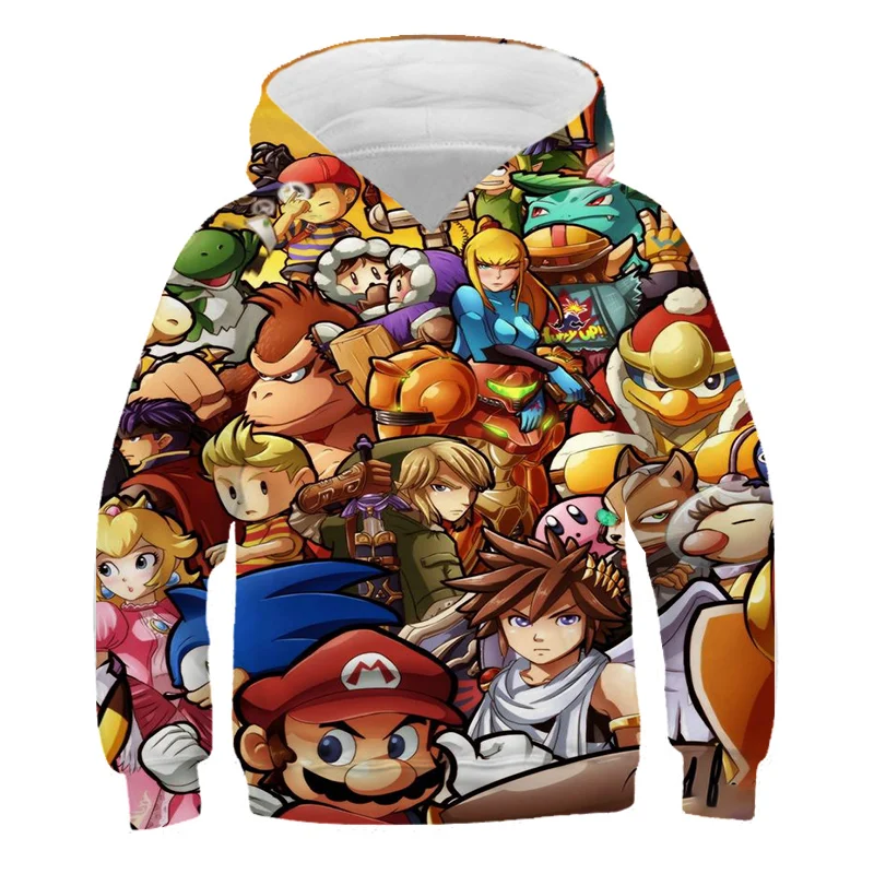 

Новинка 2022, толстовка для мальчиков и девочек с 3D рисунком, мультяшная одежда, детское пальто для ролевых игр, свитшот с длинным рукавом для ...