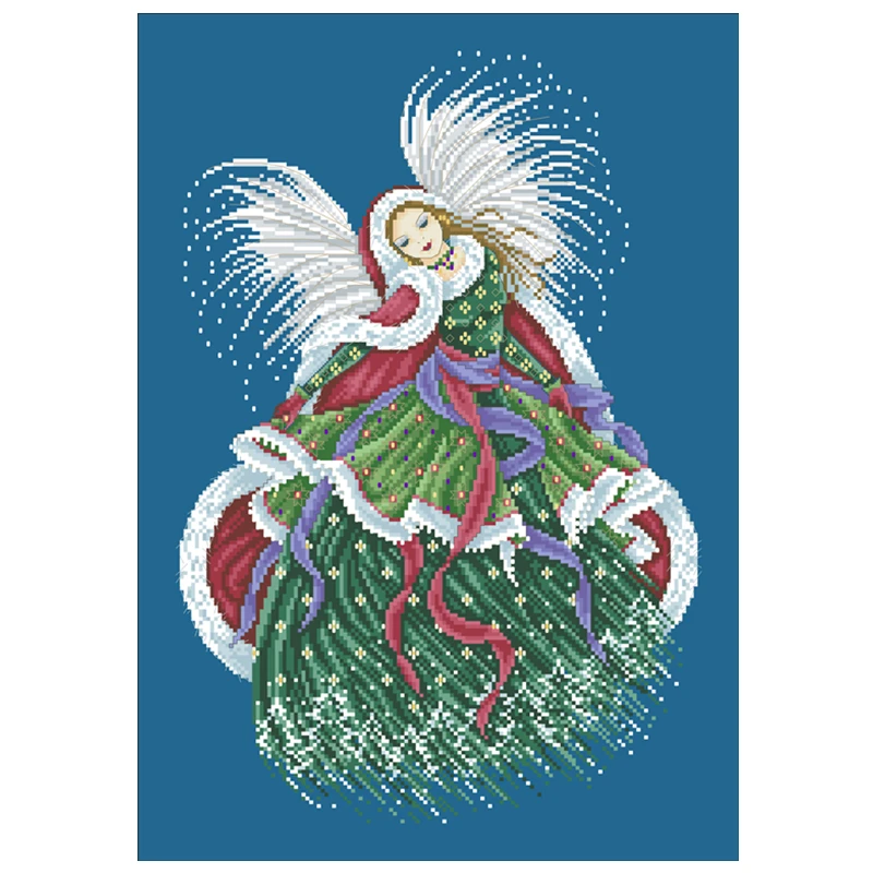 Рождественский волшебный набор для вышивки крестом сказочные бусины узор 18ct 14ct