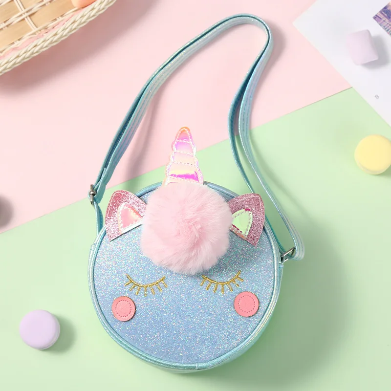 

Children Crossbody bag Unicorn Glitter Sequins Crossbody Bag Shoulder Bag for Girls Small Envelope Bags Travel Party Clutch