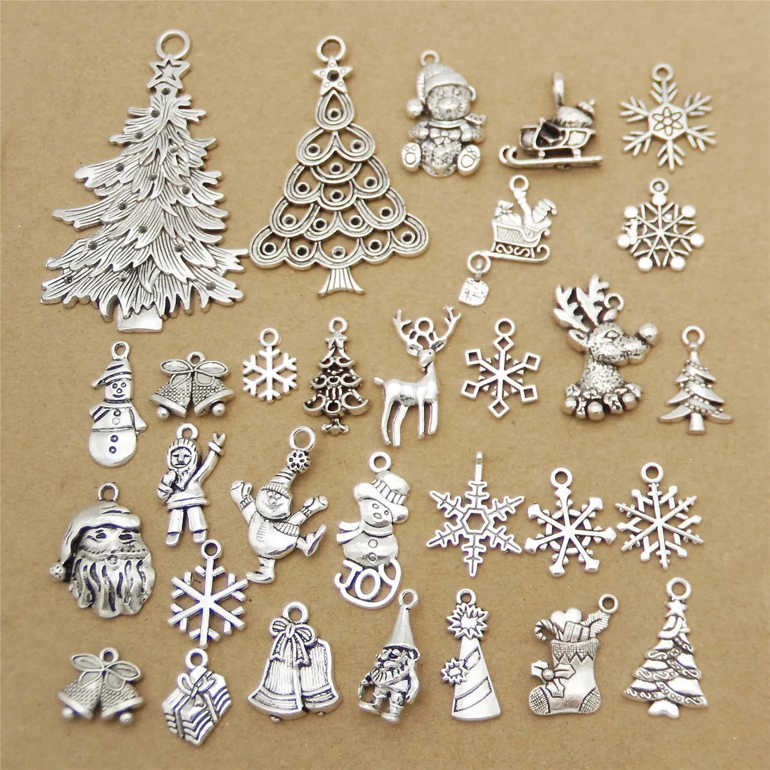 10 шт. смешанные рождественские украшения олень носки со снеговиком колокольчик