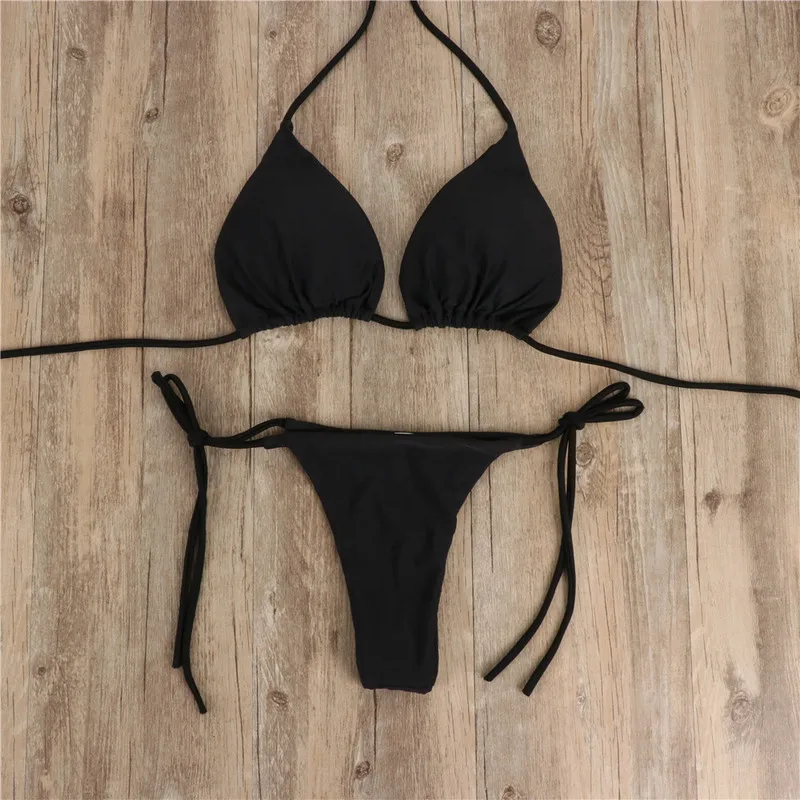 

Bikini Women's Swimsuit 2021 New Tassel Print Sexy Swimsuit Women's Micro Bikini Suit Brazilian Beachwear