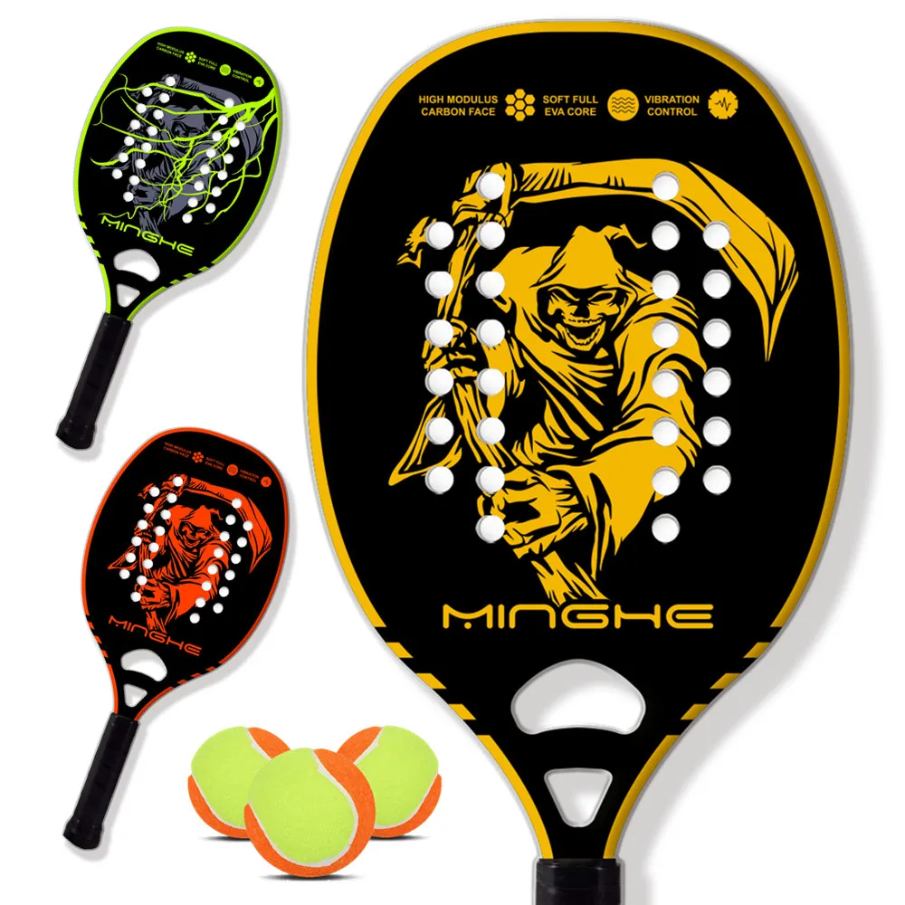 2021 plate tennis racket carbon EVA foam core lightweight tennis racket simple 5 colors carbon fiber beach racket/3pcs tennis