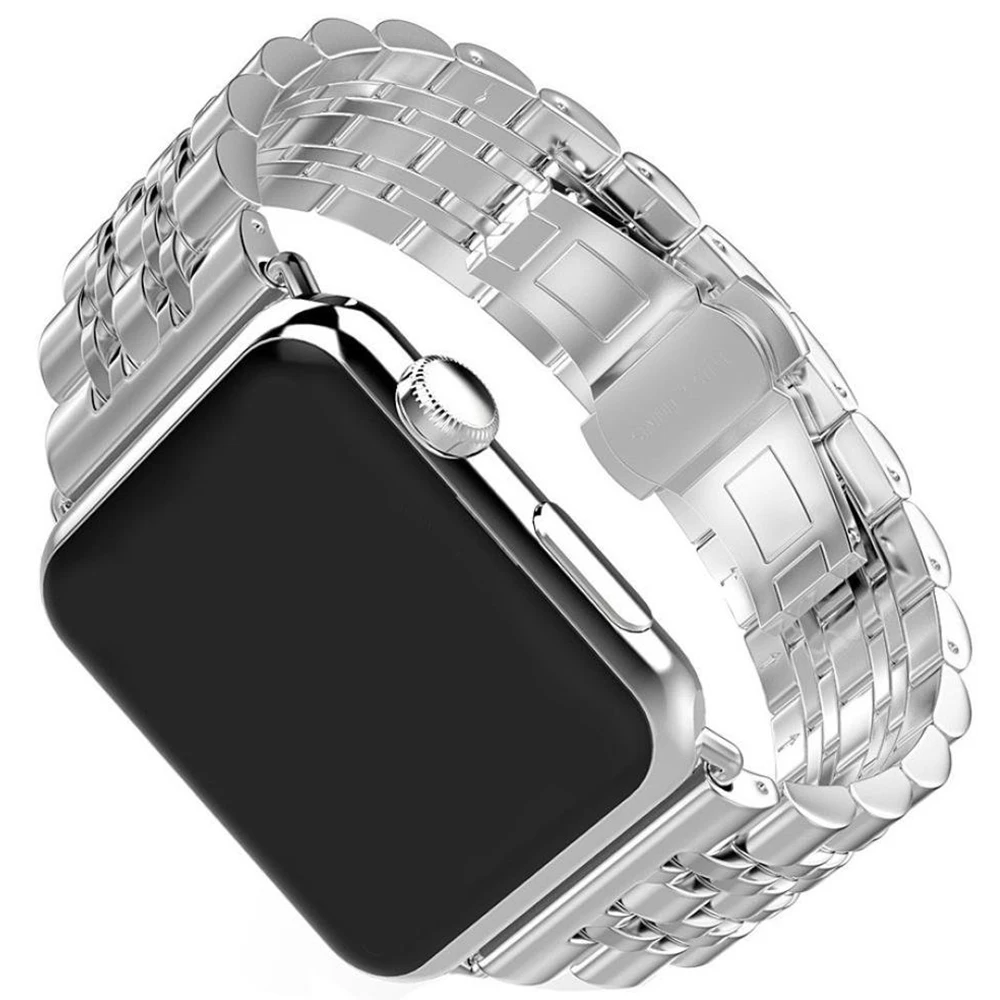 

Stainless Steel Metal Band Strap For iwatch Apple Watch Series 5 4 3 2 1 38mm 42mm 40mm 44mm 38 40 42 44 mm Bracelet Accessories
