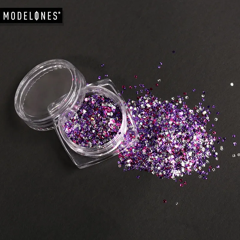 Modelones 0 5 г рыбья чешуя для ногтей блестящая пудра с пайетками 12 цветов красочные