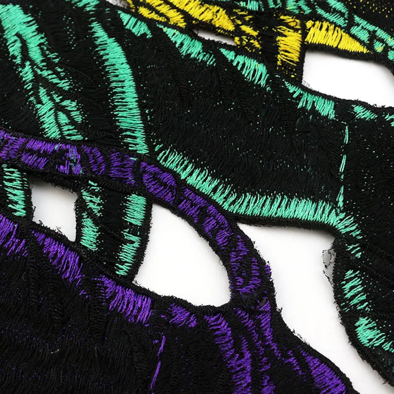 1Pcs Large Size Cool Tiger Embroidery Sew On Patch Applique DIY Crafts Stiker for Jeans Clothes Accessories | Дом и сад
