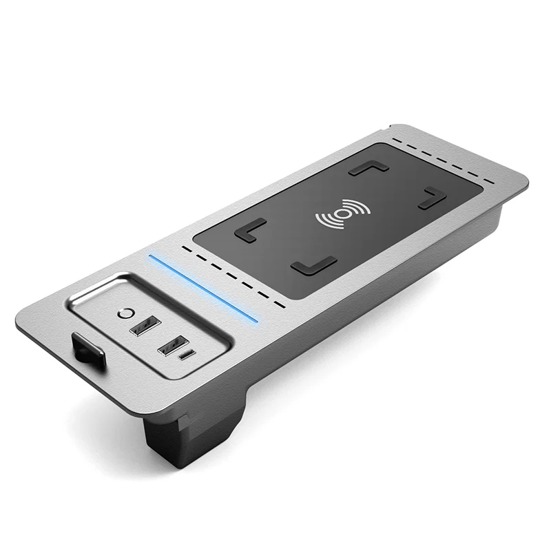 

Car QI wireless charger for Ford F150 2017 2018 2019 2020 fast charging plate center console phone holder accessories for iPhone