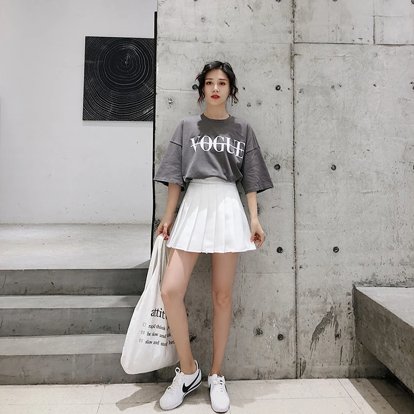 Модная женская плиссированная юбка в японском стиле черная мини-юбка выше колена