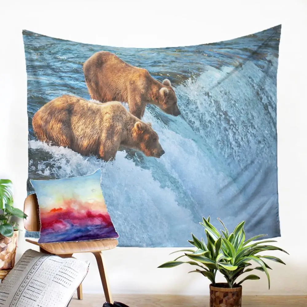 Настенная подвеска с изображением полярного медведя украшение для дома декор