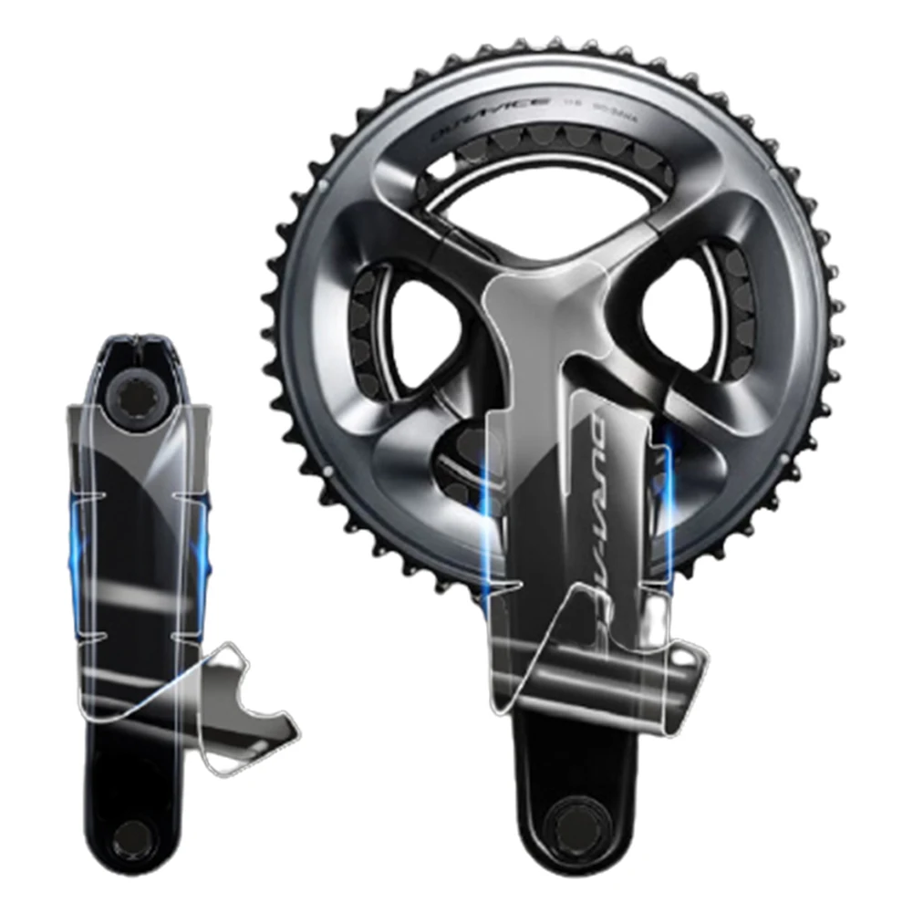 

1PC Road Bike Sprocket Crank Carbon Fiber Protective Film MTB Bicycle Crank Invisible Stickers Chain Wheel Ring Protector Cover