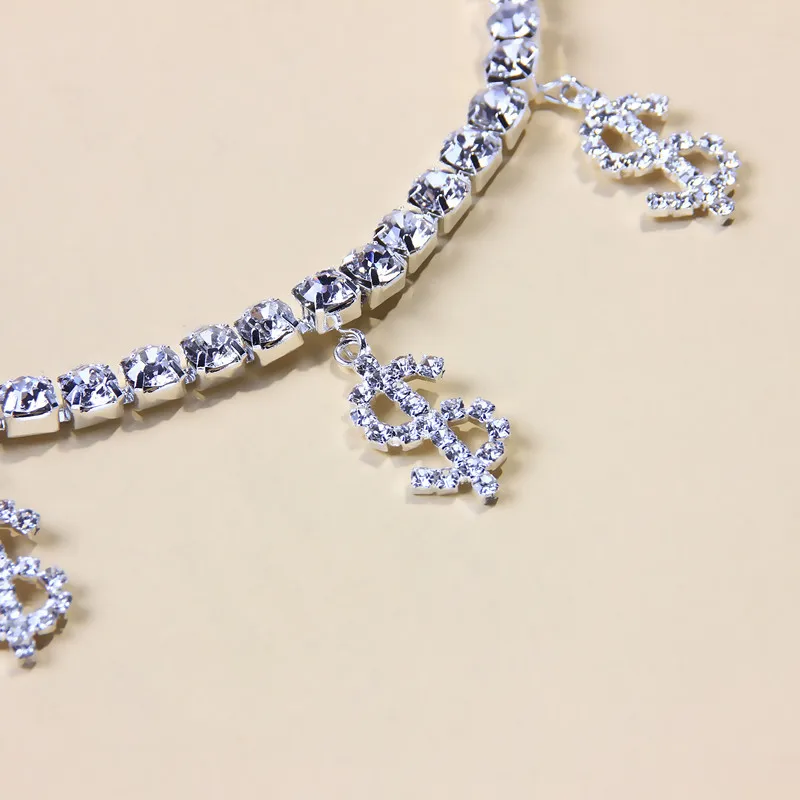 

Money Rhinestone Anklet Jewelry for Women Ins Fashion Beach Foot Chain Anklet Set Charm Jewellery Gifts