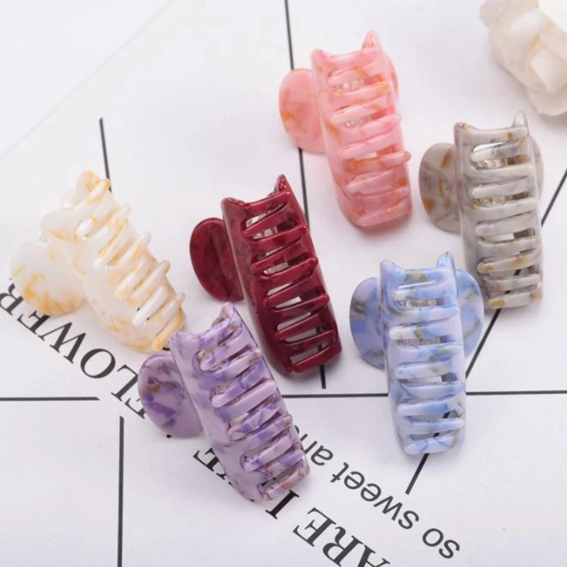 Корейские модные женские акриловые заколки для волос женщин карамельные цвета