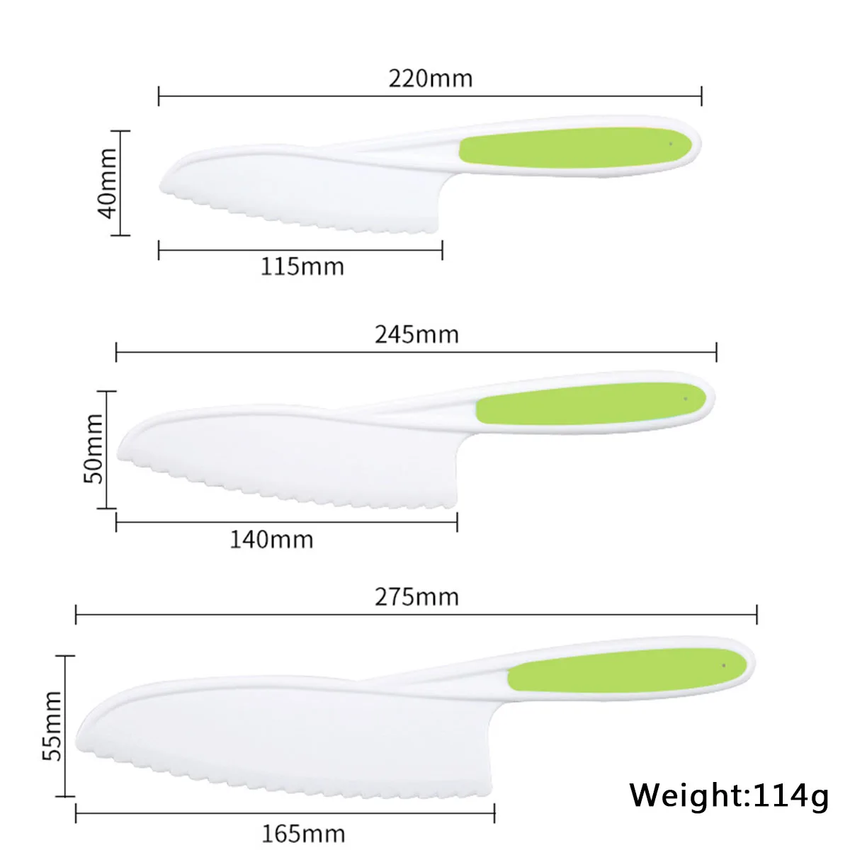 3Pcs Kids Safety Sawtooth Cutter Plastic Fruit Knife Childrens Chef for Bread Lettuce Toddler Cooking Knives Children DIY Tools images - 6