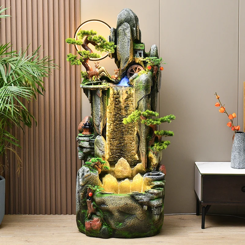 

TT Zen горный фонтан напольное украшение на удачу для гостиной балкона пруд для рыбы подвесное украшение