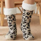 Домашние тапочки, женские модные рождественские носки до середины икры, тапочки для девочек с силикагелевой основой, домашние тапочки, женская зимняя домашняя обувь