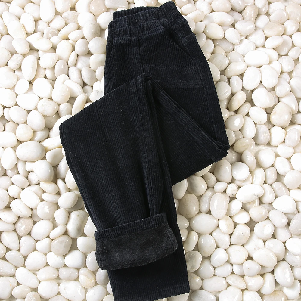 Winter Warm Harem Pants Women New Corduroy Casual High Waist Female Trousers Fleece Pantalones Thick Loose Woman Pants