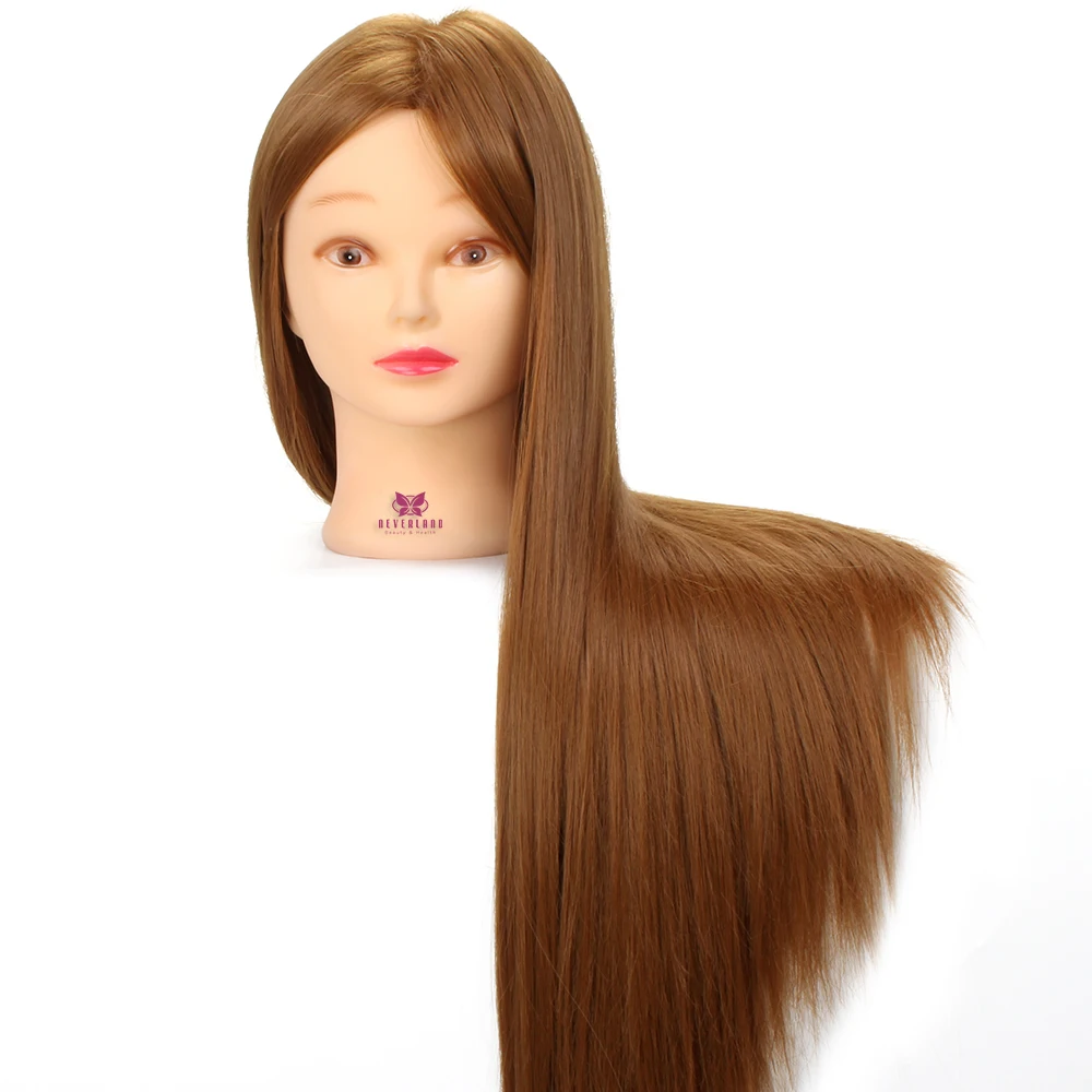 Голова манекен из коричневого волокна 26 '' тренировочная голова с держателем