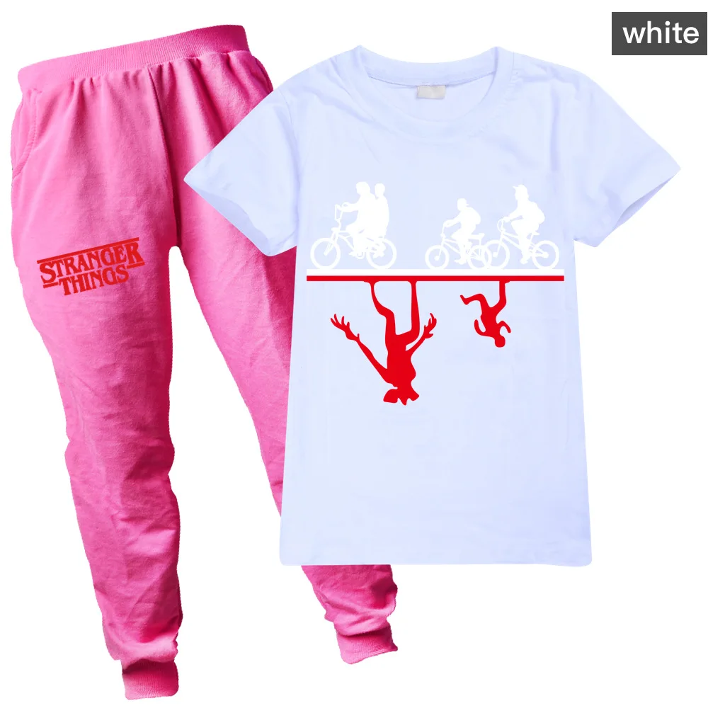 Комплект одежды для мальчиков и девочек из футболки с короткими рукавами брюк |