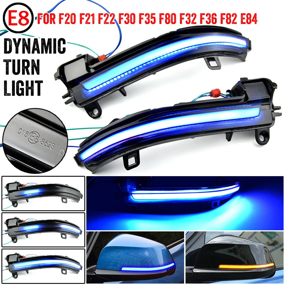 

For BMW 1 2 3 4 Series X1 F20 F21 F22 F30 F31 F34 F32 E84 i3 LED Dynamic Turn Signal Light Flowing Water Blinker Flashing Light